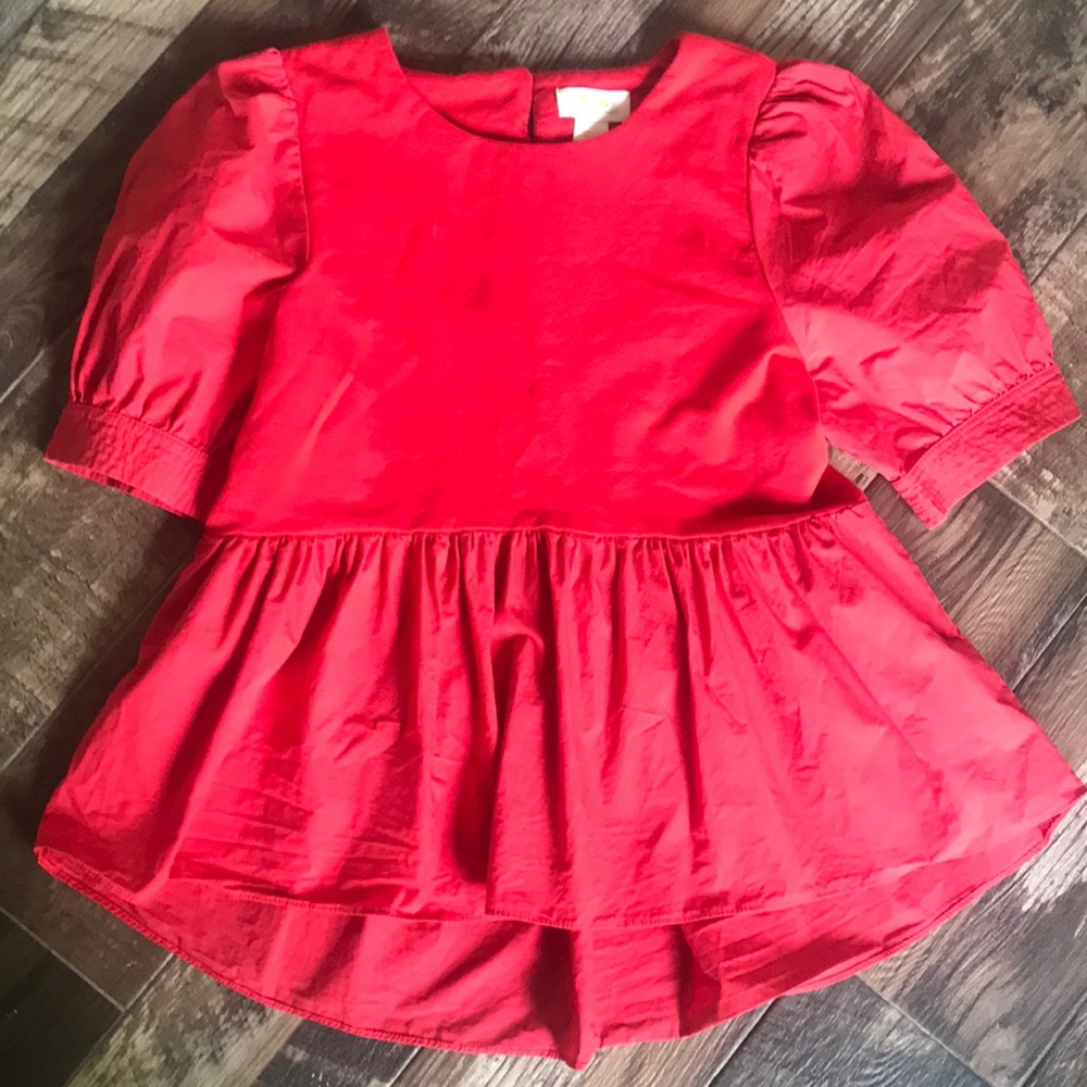 Anthropologie peplum cotton top